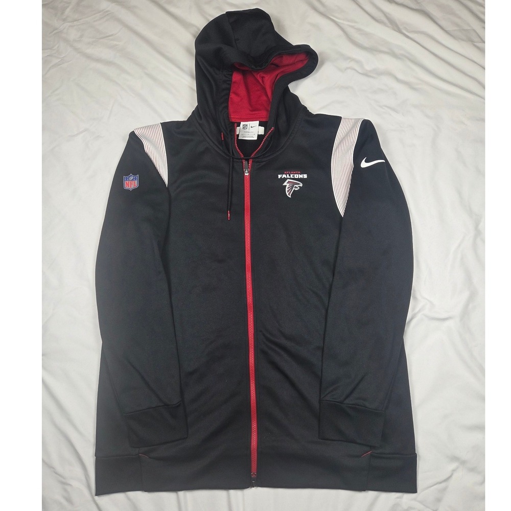 Team Issued Nike Atlanta Falcons Full Zip Hoodie Mens LG Therma-FIT NFL Jacket